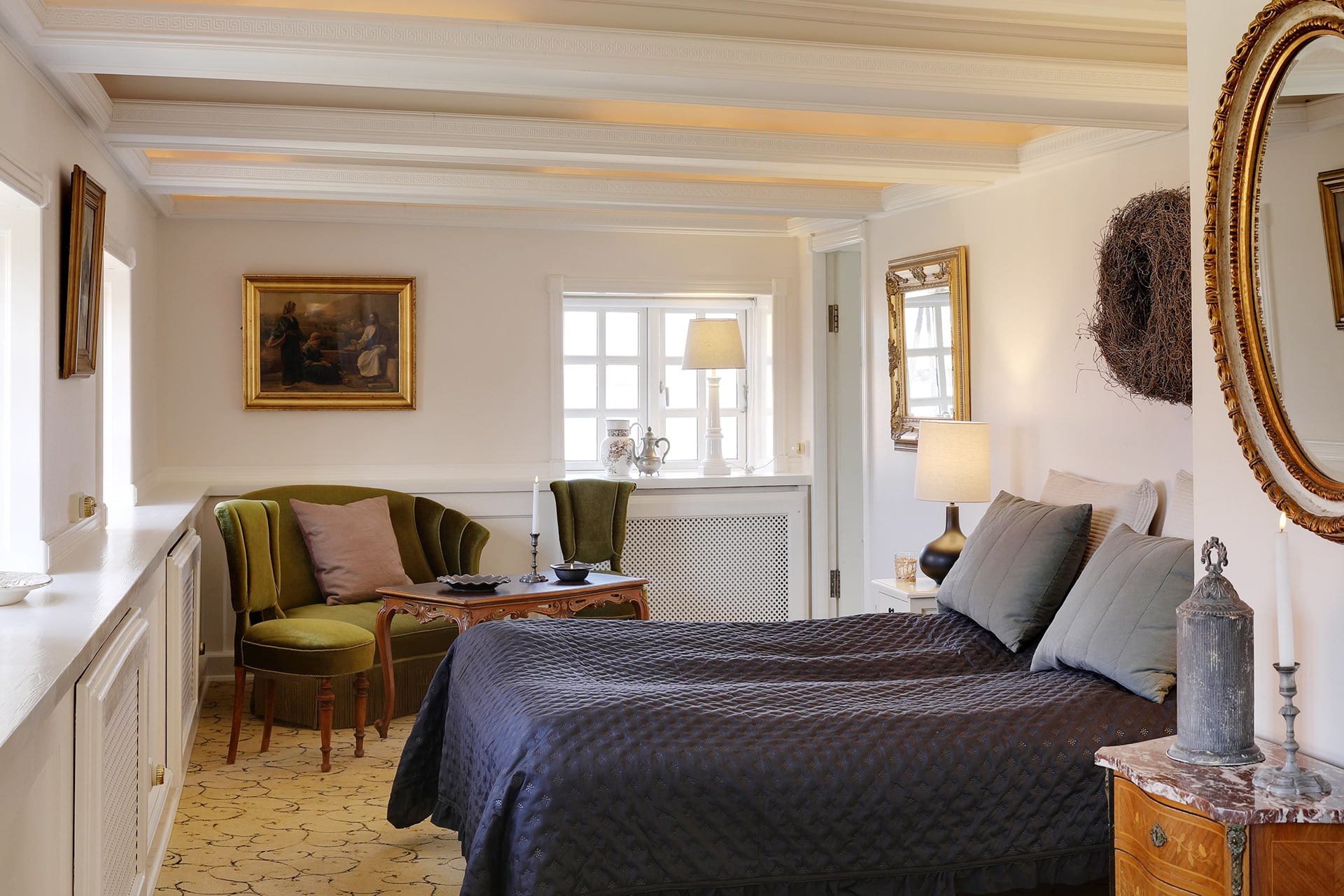 Standard-Suite mit Jacuzzi på Skrøvelev Gods