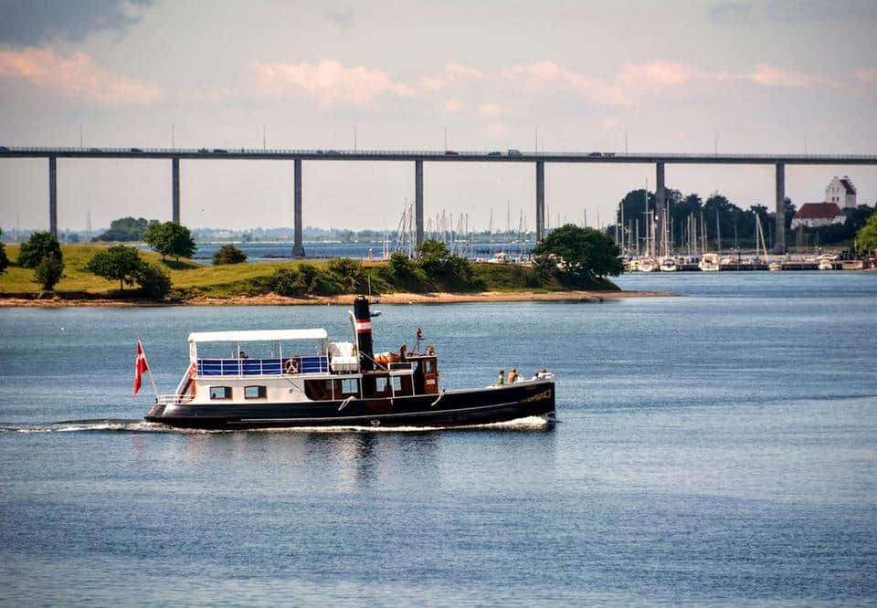 M/S Helge under the Svendborgsund Bridge